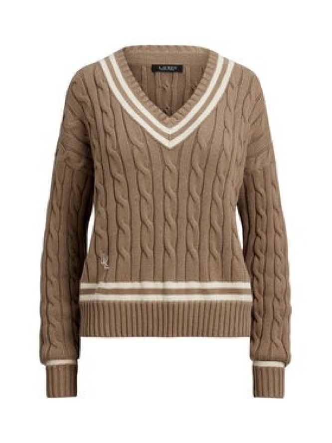 LAUREN RALPH LAUREN Sweter 200979662002 Brązowy Relaxed Fit