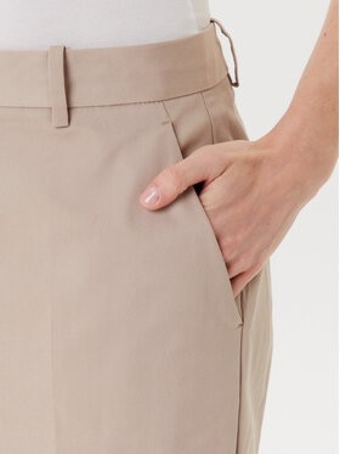 Tommy Hilfiger Spodnie materiałowe WW0WW45791 Beżowy Wide Leg