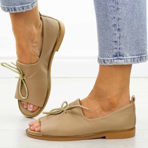 Taupe Polskie sandały damskie Suzana Mal