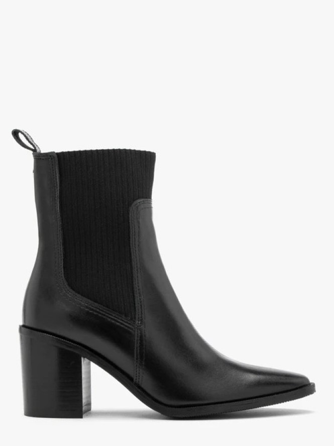 Czarne sztyblety damskie z elastyczną gumą