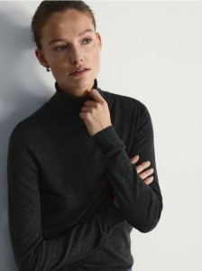 Golf z wełną - ciemnoszary