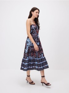 Wzorzysta sukienka - wielobarwny