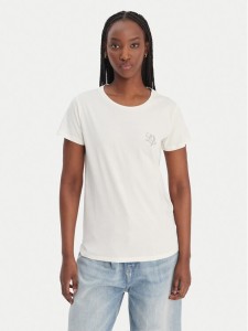 Liu Jo Sport T-Shirt TA6056 JS923 Écru Regular Fit