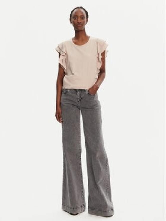 Liu Jo Sport T-Shirt TA5178 J5904 Beżowy Regular Fit