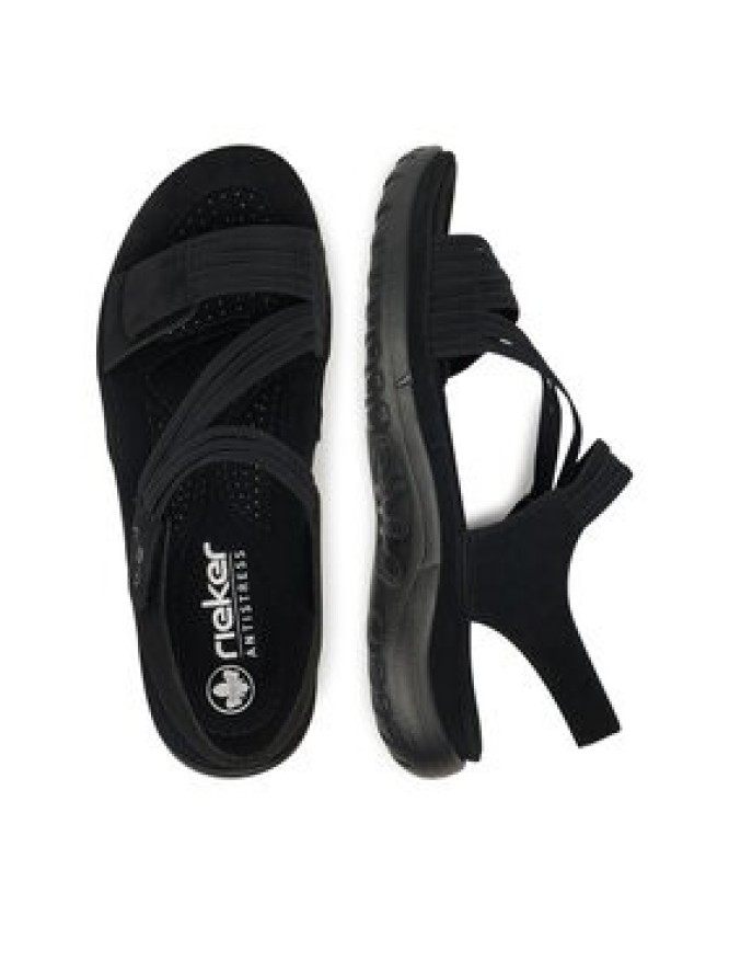 Rieker Sandały 64870-02 Czarny