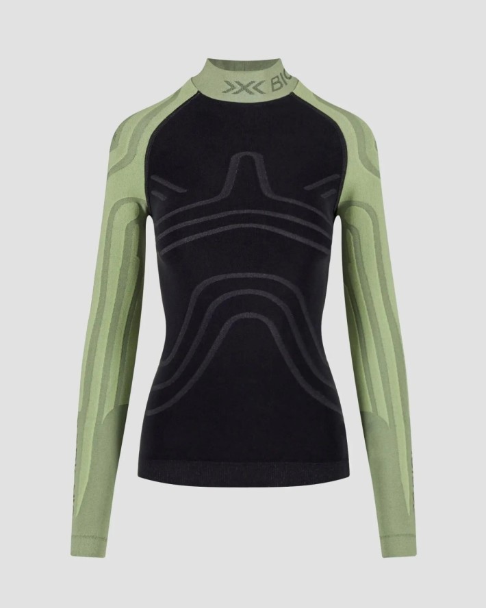Koszulka damska X-Bionic HEATLOOP SHIRT LS WMN DIGITAL LIME/BLACK E047