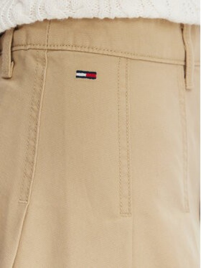 Tommy Jeans Spódnica plisowana DW0DW23149 Beżowy Regular Fit