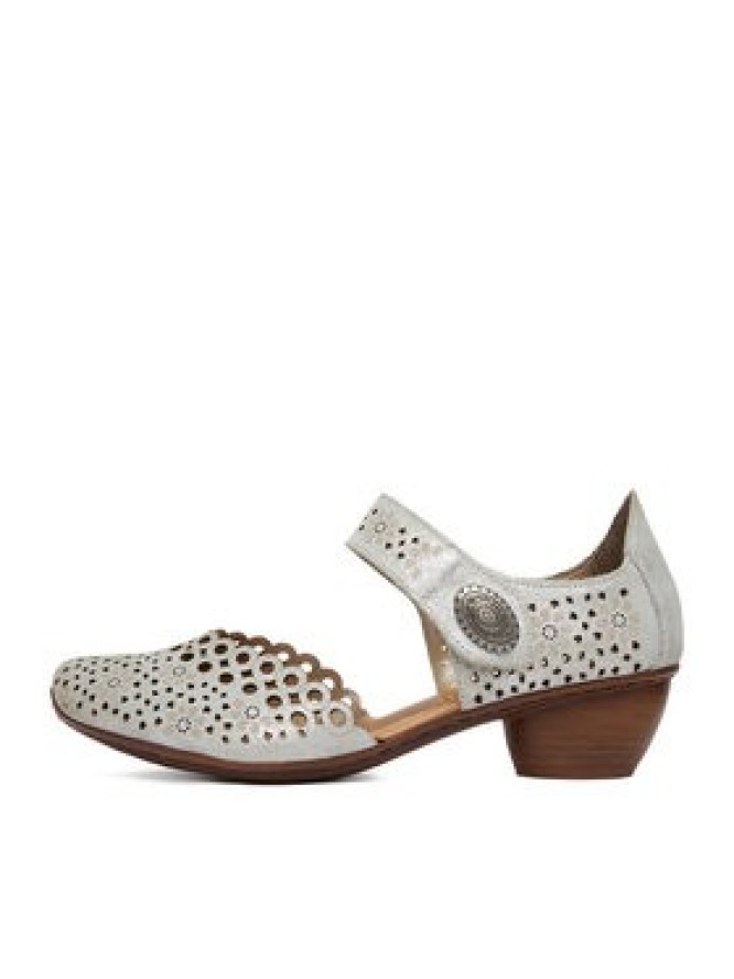 Rieker Półbuty 43753-90 Srebrny