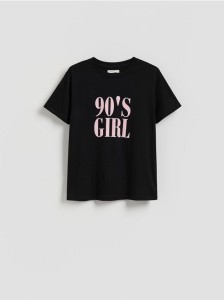 T-shirt z nadrukiem - czarny