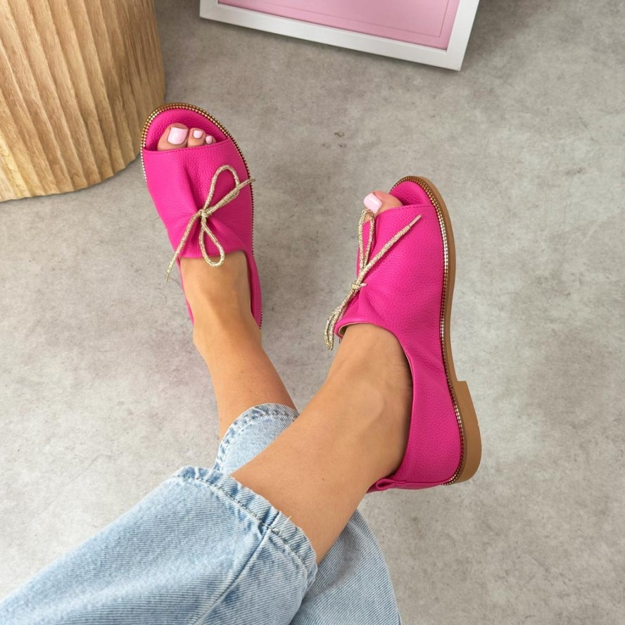 Fuksja Polskie sandały damskie Suzana Mal