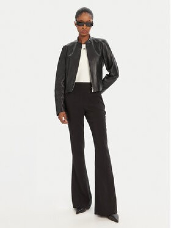 HUGO Kurtka skórzana Lasari 50541262 Czarny Regular Fit