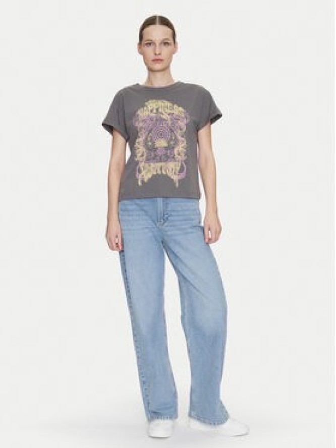 Noisy May T-Shirt Gaby 27033385 Szary Regular Fit
