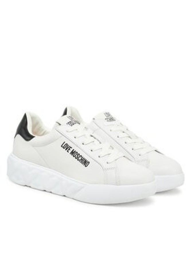 LOVE MOSCHINO Sneakersy JA15034G1MIA110A Biały