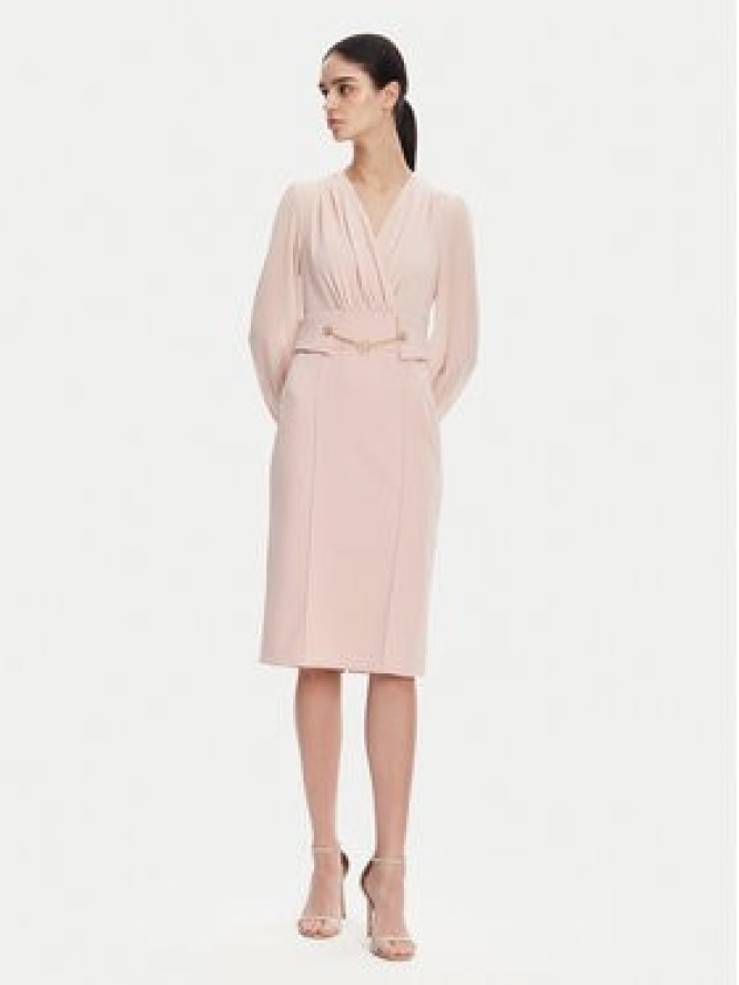 Rinascimento Sukienka koktajlowa CFC0123289003 Różowy Regular Fit