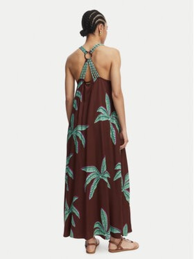 LOLA CASADEMUNT Sukienka letnia LS2616022 Brązowy Relaxed Fit
