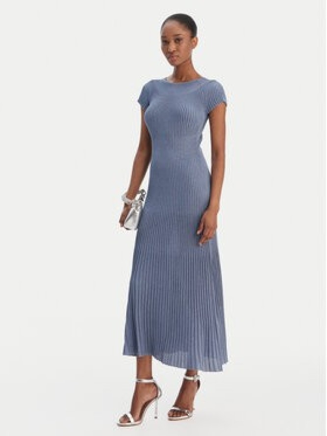 Marella Sukienka dzianinowa Draghi 2613321041 Błękitny Regular Fit