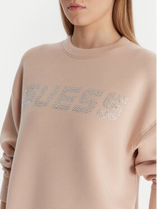Guess Bluza V4BQ15 K7UW2 Beżowy Regular Fit