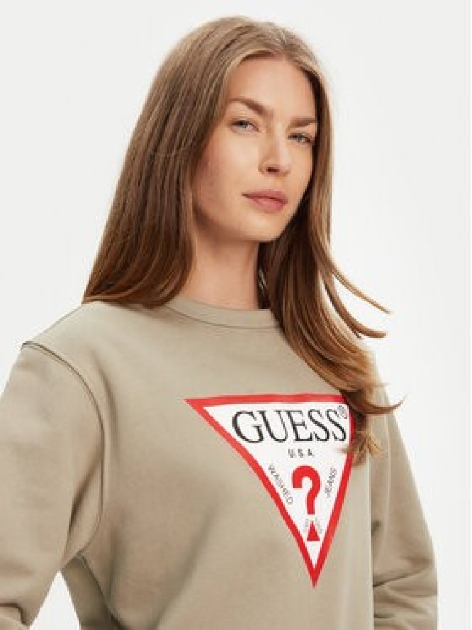 Guess Bluza W2YQ16 KBA11 Khaki Regular Fit