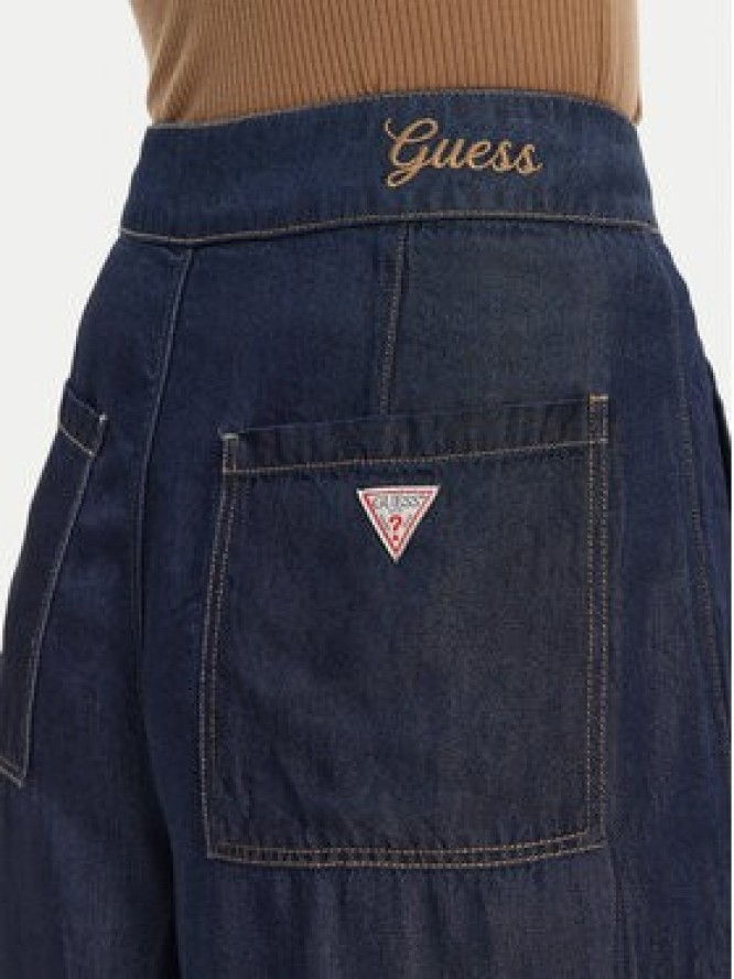 Guess Jeansy W5GA1T D5N61 Granatowy Wide Leg