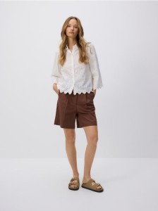 Koszula z ażurowym wzorem - biały