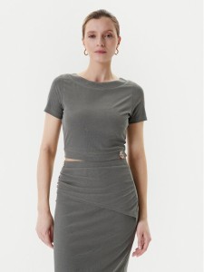 Guess T-Shirt W5YP14 KAQL2 Zielony Regular Fit