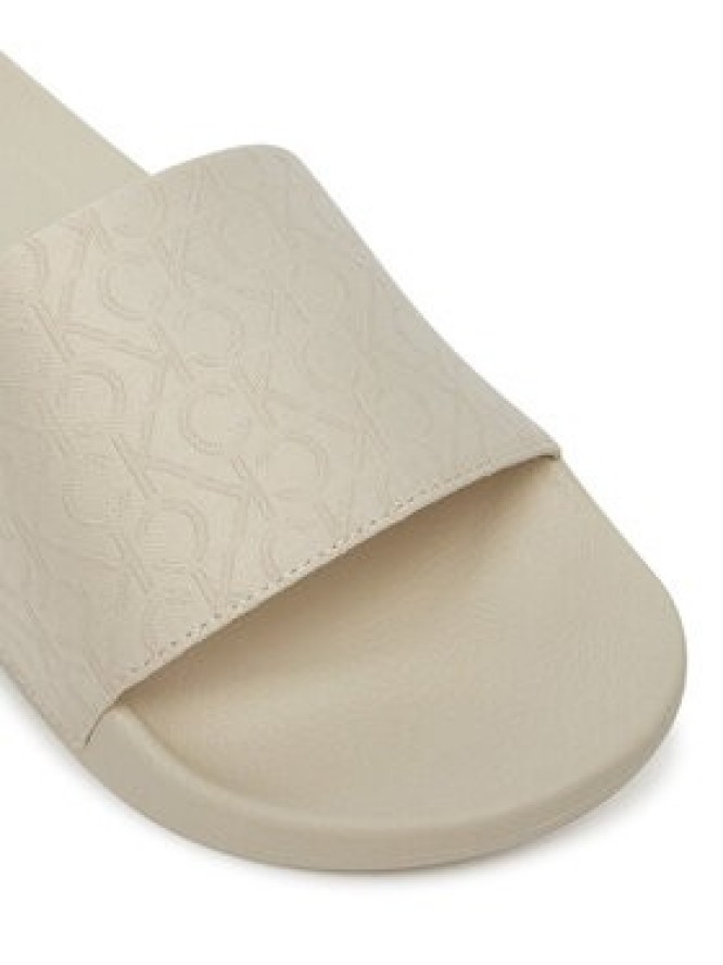 Calvin Klein Klapki Pool Slide - Jacq HW0HW02420 Écru