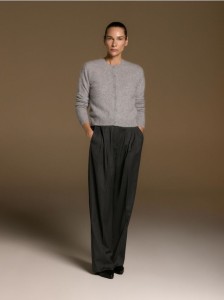 Wełniany kardigan z dodatkiem kaszmiru - jasnoszary