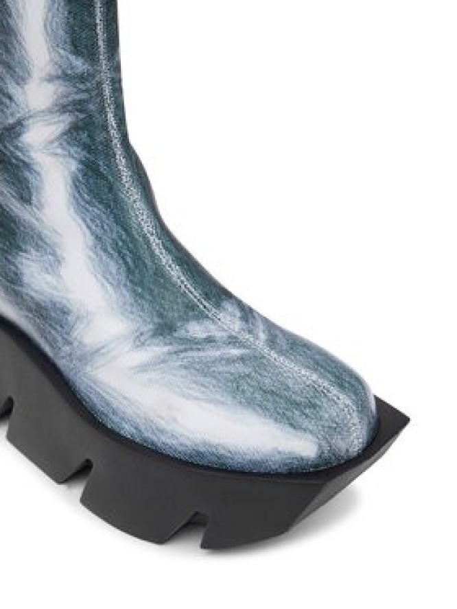 United Nude Botki Bull Canvas LO 110231006202 Srebrny