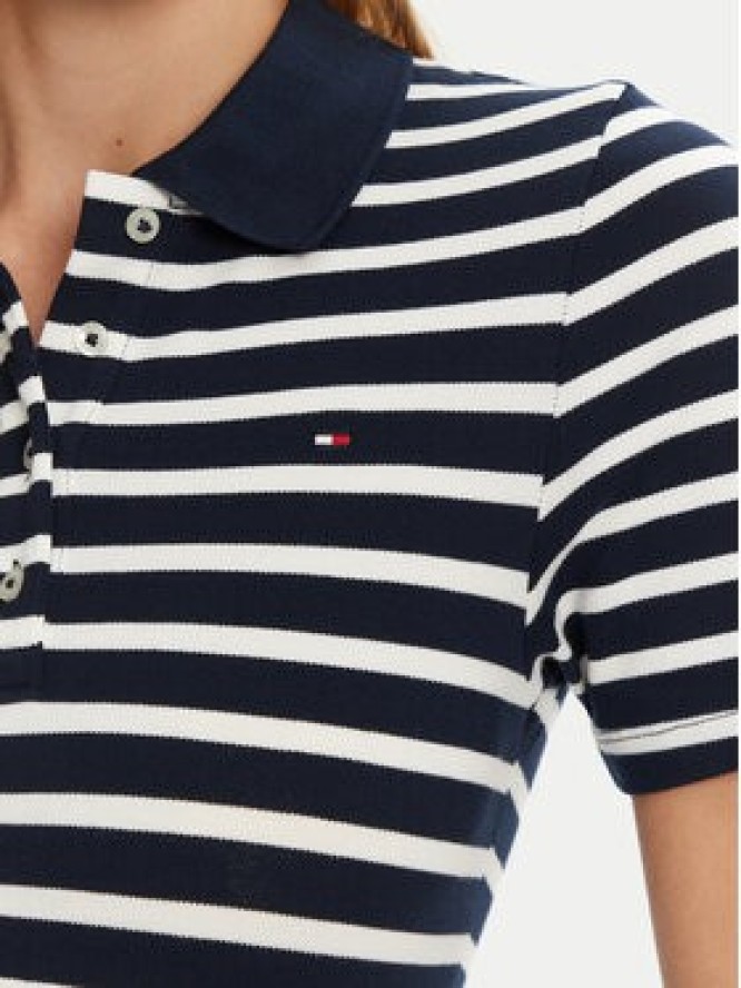 Tommy Hilfiger Polo 1985 WW0WW43225 Granatowy Slim Fit