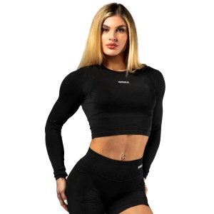 Damska koszulka z długim rękawem Nebbia Power Crop Top