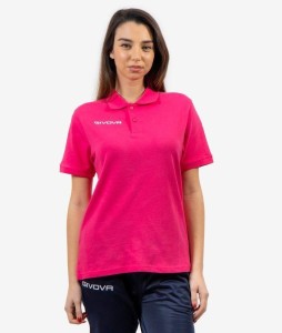 Koszulka polo Givova Polo Cotone Piquet Lato Różowa