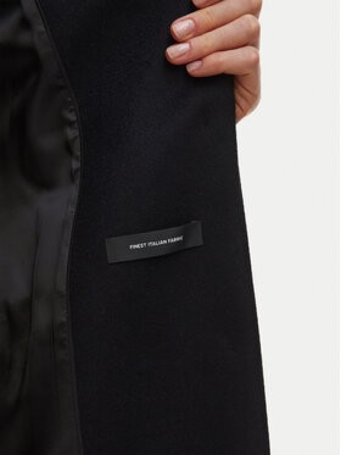 BOSS Płaszcz wełniany Classin1 50574982 Granatowy Regular Fit