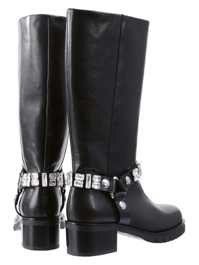 Högl Skórzane kozaki w kolorze czarnym rozmiar: 38