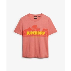T-shirt casual w paski dla kobiet Superdry