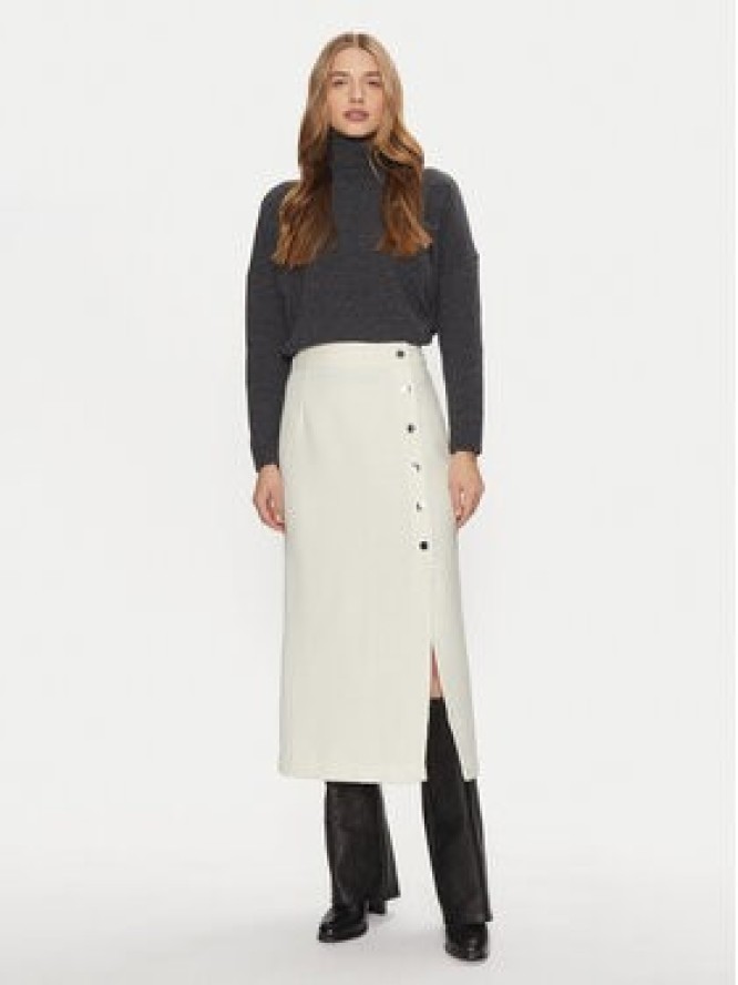 Karen by Simonsen Spódnica midi Pepper 10105053 Écru Regular Fit