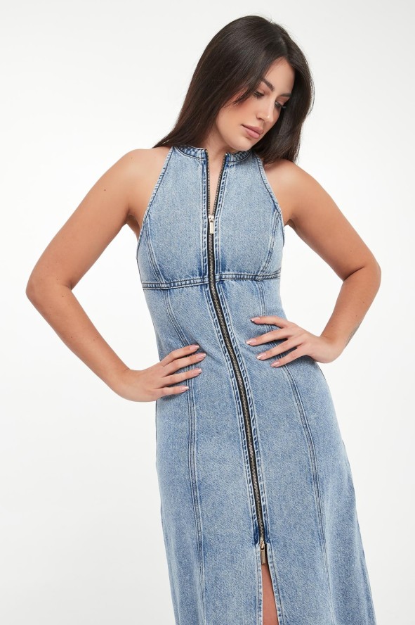 Sukienka jeansowa midi ARMANI EXCHANGE