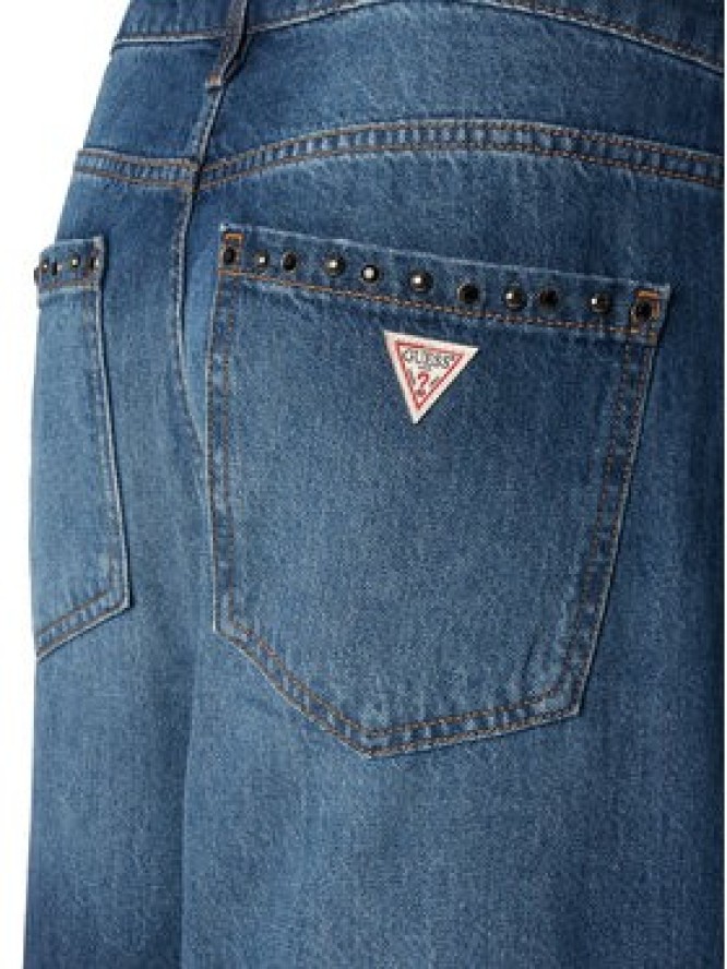 Guess Jeansy W6YA3W D1356 Niebieski Wide Leg
