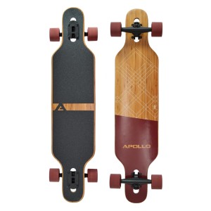 Longboard 39" Deskorolka Bambusowa dla Nastolatków i Dorosłych ABEC-9 Flex 2