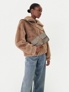 PINKO Torebka Love One Mini Slouchy Fl Al 25-26 104340 A0QO Szary