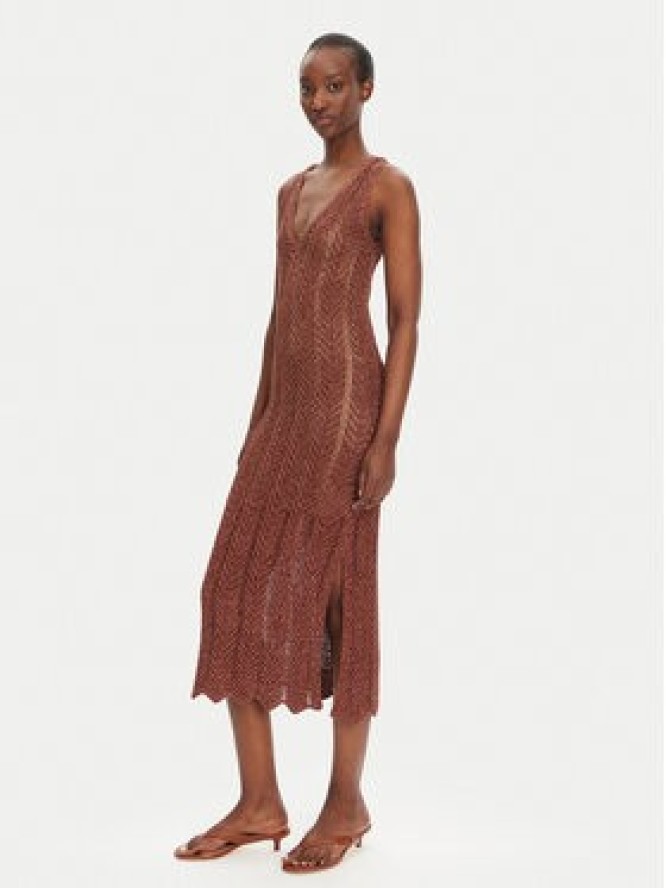 TWINSET Sukienka dzianinowa 251TT319A Brązowy Slim Fit