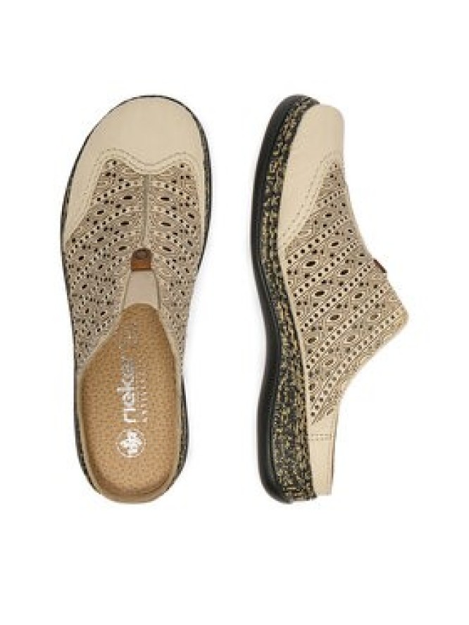 Rieker Klapki CEO-46376-60 Beżowy