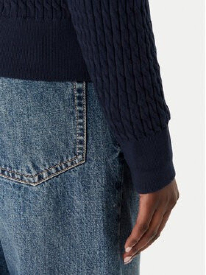 Tommy Hilfiger Sweter Fine WW0WW44993 Granatowy Regular Fit