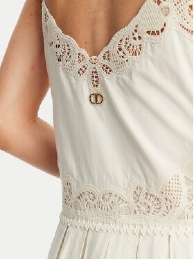 TWINSET Sukienka letnia 251TT2160 Écru Regular Fit