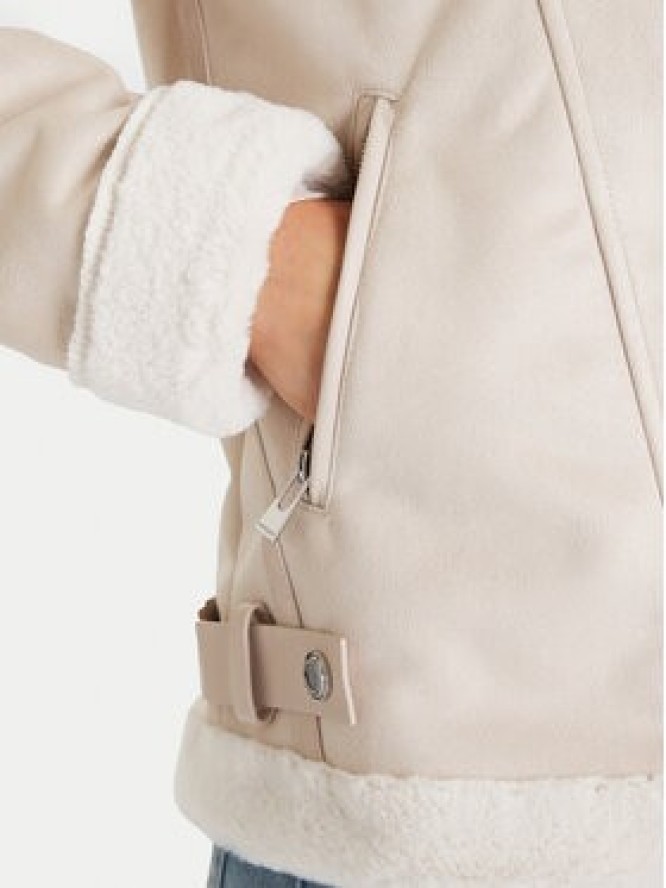 Morgan Kurtka z imitacji skóry 242-GSAPA Beżowy Regular Fit