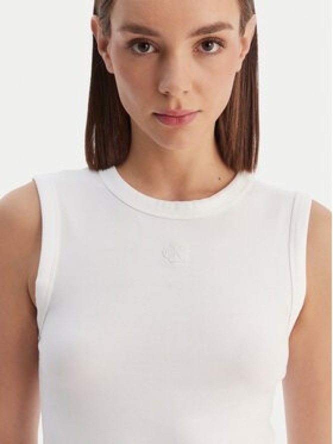 Calvin Klein Jeans Top LV047B265G Biały Slim Fit