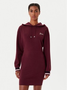 Guess Sukienka dzianinowa V5BK01 Z1152 Bordowy Regular Fit