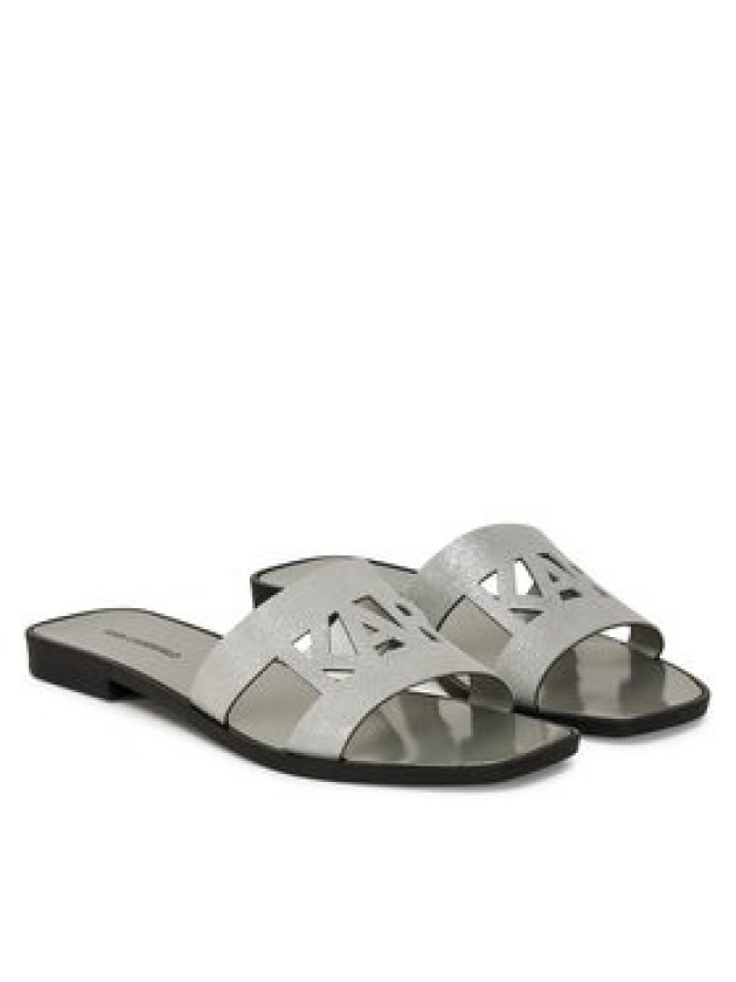 KARL LAGERFELD Klapki Skoot II KL80402 Srebrny