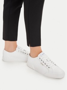 Calvin Klein Trampki Vulc Lace Up Low Lth HW0HW03077 Biały