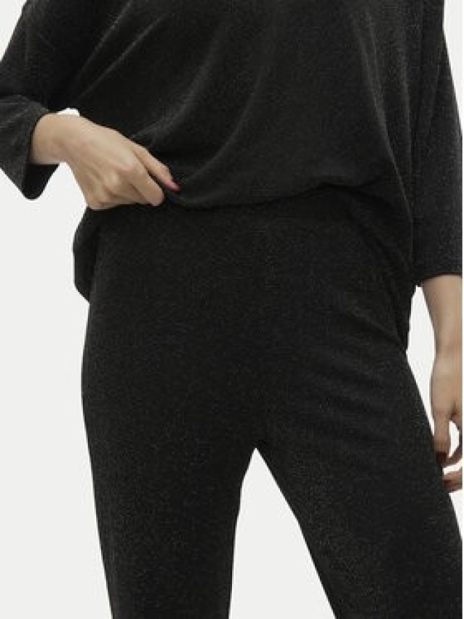 Vero Moda Spodnie dzianinowe Kanva 10296871 Czarny Regular Fit