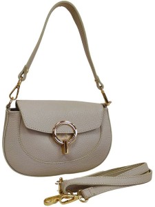 ORE10 Skórzana torebka w kolorze beżowym - 15 x 24 x 5 cm rozmiar: onesize